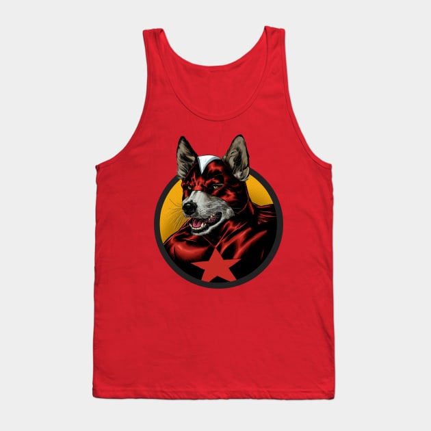 Red Guarddog Tank Top by ThirteenthFloor